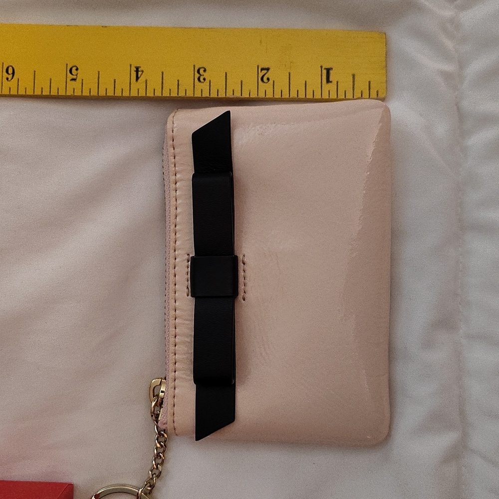 ♠️ Kate Spade Blush Pink and Black Bow Key Card Holder/Coin Purse - Picture 13 of 15